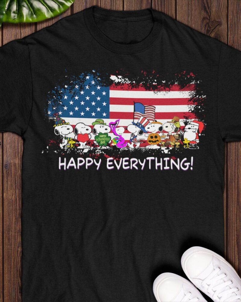 Happy Everything Snoopy T Shirt 1