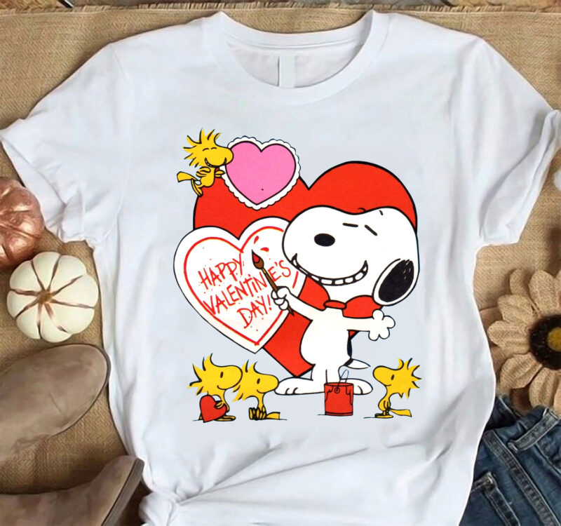 Happy Valentines Day Snoopy T Shirt 1